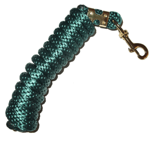 EA 5/8" x 9' Poly Lead with Brass Plated Bolt Snap - Sagebrush Tack