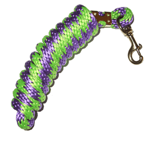 EA 5/8" x 9' Poly Lead with Brass Plated Bolt Snap - Sagebrush Tack
