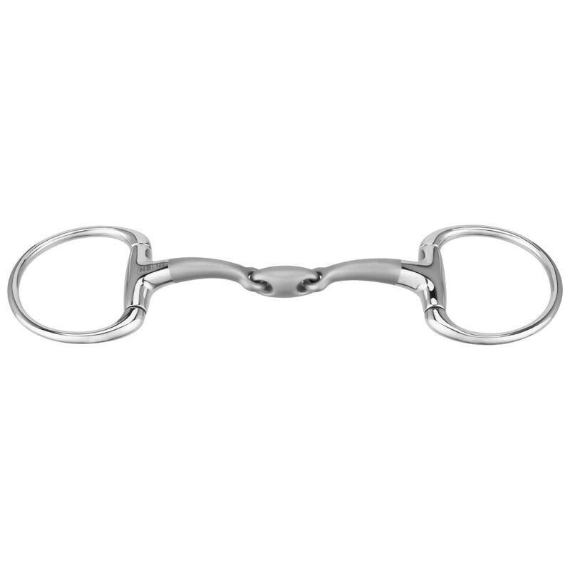 Satinox Double Jointed Eggbutt Snaffle - 14 mm