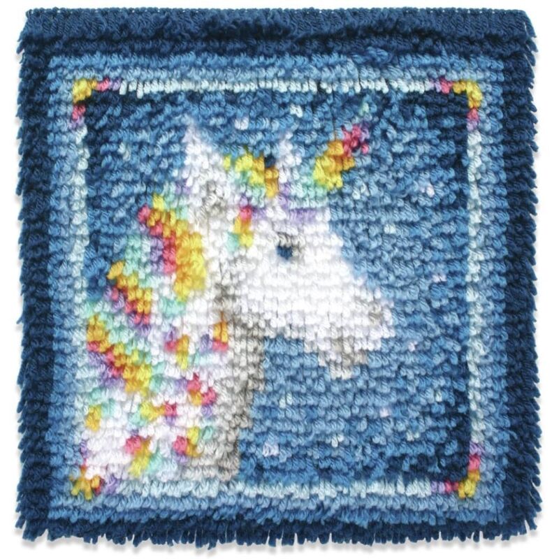 Unicorn Latch Hook Kit 12" x 12"