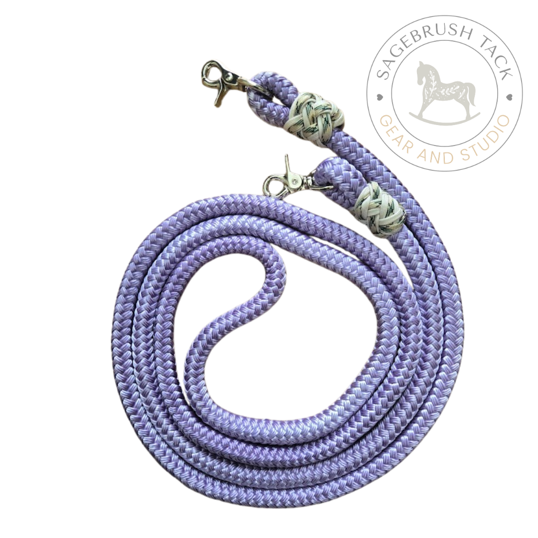 SB 5/8" custom hand-dyed loop reins