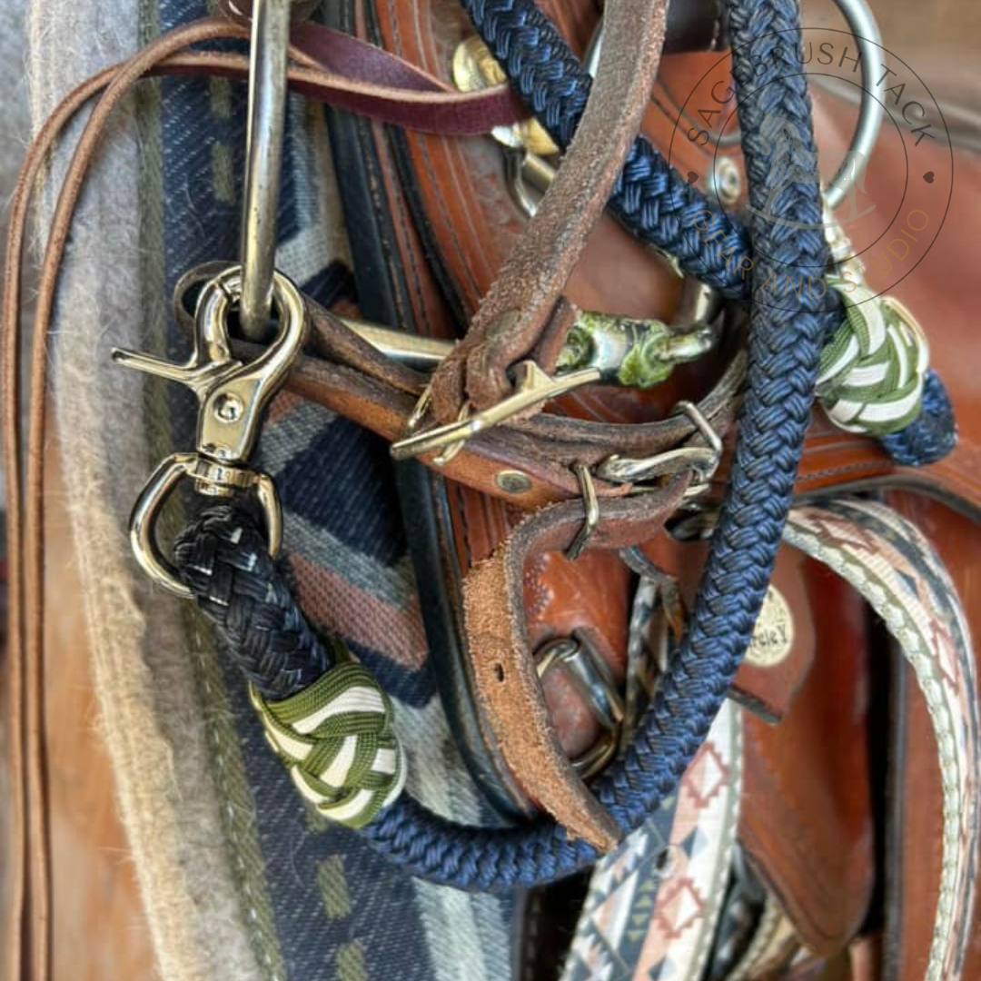 SB 5/8" custom hand-dyed loop reins