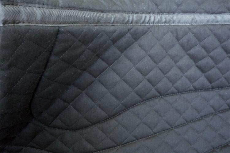 EquineLux Shock-Reducing™ dressage saddle pad with cotton lining and pockets for shims
