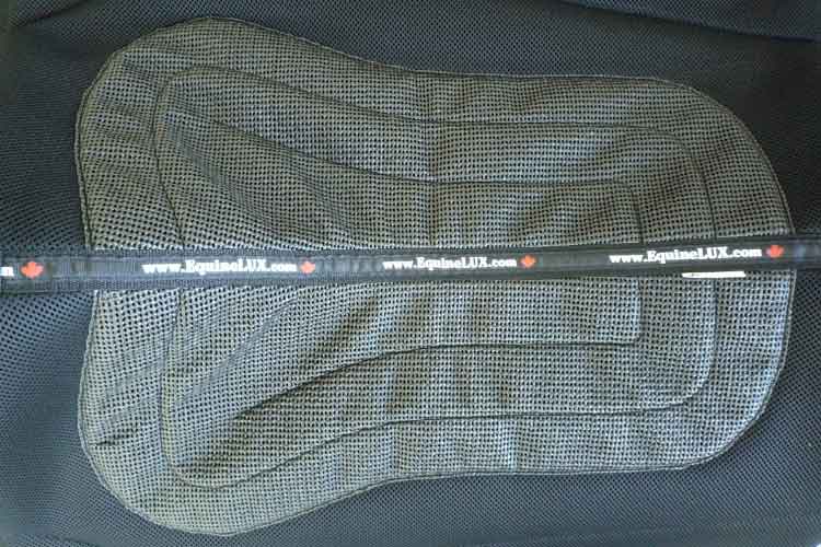 EquineLux Shock-Reducing™ dressage saddle pad with cotton lining and pockets for shims