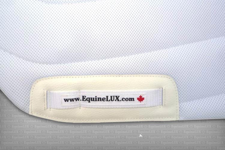 EquineLux Sweat-Wicking™ non-slip saddle pad with sheepskin trim and cotton lining (no pockets)