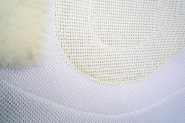 EquineLux Sweat-Wicking™ non-slip saddle pad with sheepskin trim and cotton lining (no pockets)