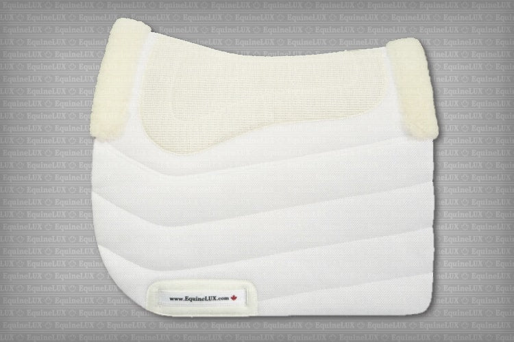 EquineLux PRESSURE-RELIEVING™ saddle pad with sheepskin lining and rolls (no pockets)