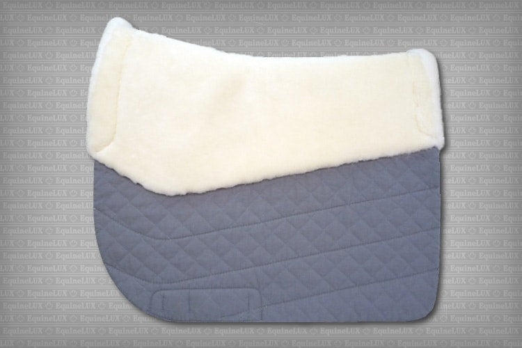 EquineLux PRESSURE-RELIEVING™ saddle pad with sheepskin lining and rolls (no pockets)
