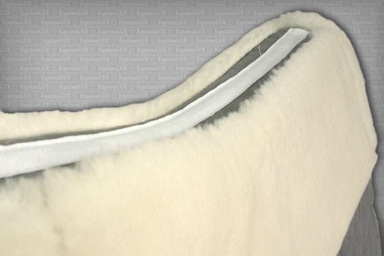 EquineLux PRESSURE-RELIEVING™ saddle pad with sheepskin lining and rolls (no pockets)
