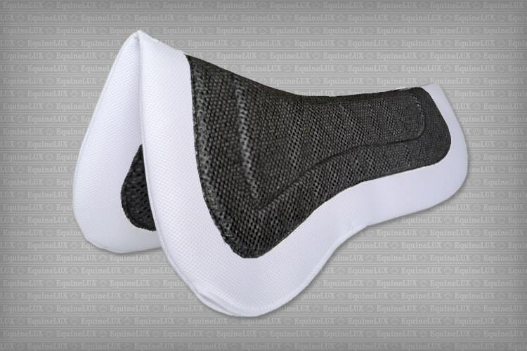 EquineLux BufferLUX™ dressage non-slip REVERSIBLE half pad with pockets for shims