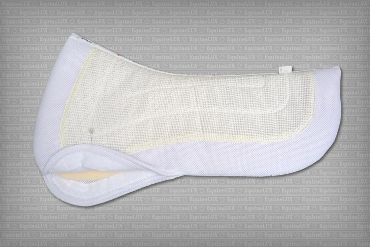 EquineLux BufferLUX™ dressage non-slip REVERSIBLE half pad with pockets for shims