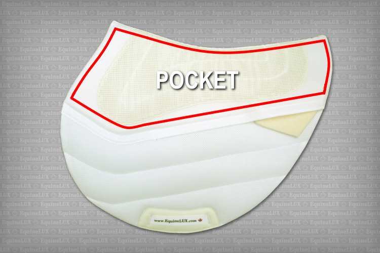 EquineLux SHOCK-ABSORBING™ contoured saddle pad with pockets