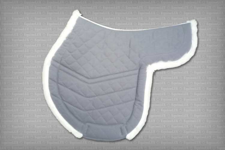 EquineLux Easy-Adjustable™ saddle pad with fleece contour roll, cotton lining and pockets for shims: (2 colours available)
