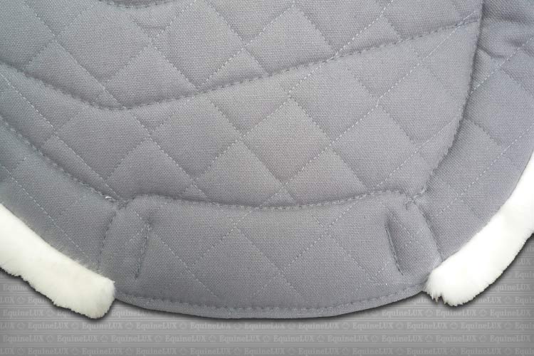 EquineLux Easy-Adjustable™ saddle pad with fleece contour roll, cotton lining and pockets for shims: (2 colours available)