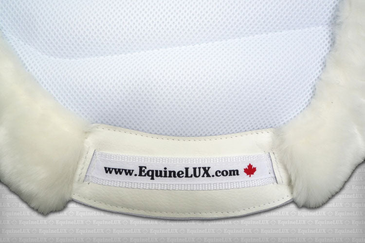 EquineLux Easy-Adjustable™ saddle pad with fleece contour roll, cotton lining and pockets for shims: (2 colours available)