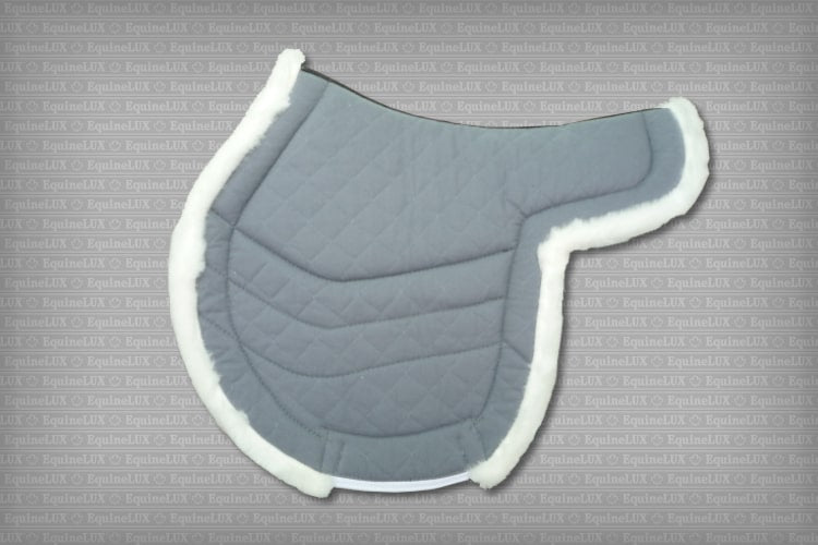 EquineLux Edge-Contoured™ saddle pad with fleece contour roll and cotton lining (no pockets)