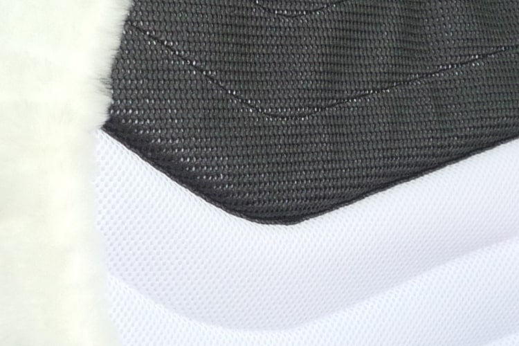 EquineLux Edge-Contoured™ saddle pad with fleece contour roll and cotton lining (no pockets)