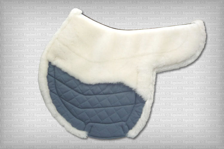 EquineLux Easy-Adjustable™ saddle pad with sheepskin lining/contour roll, and pockets for shims (3 colours available)