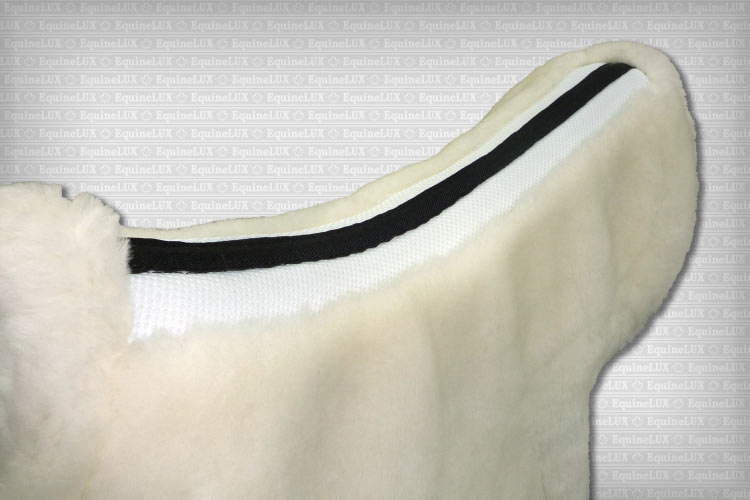 EquineLux Easy-Adjustable™ saddle pad with sheepskin lining/contour roll, and pockets for shims (3 colours available)
