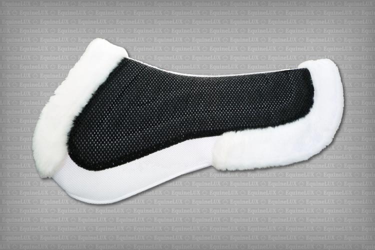 EquineLux BufferLUX™ jumper half pad with front/back fleece trim and pockets (non-slip underside)