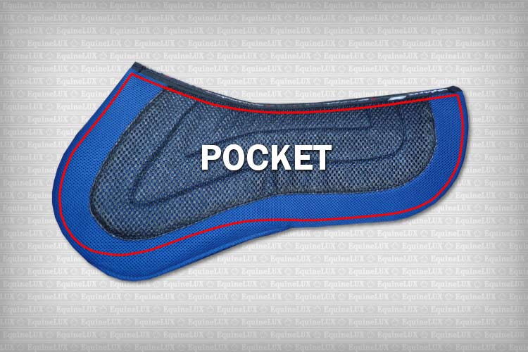 EquineLux BufferLUX™ jumper non-slip reversible half pad with pockets