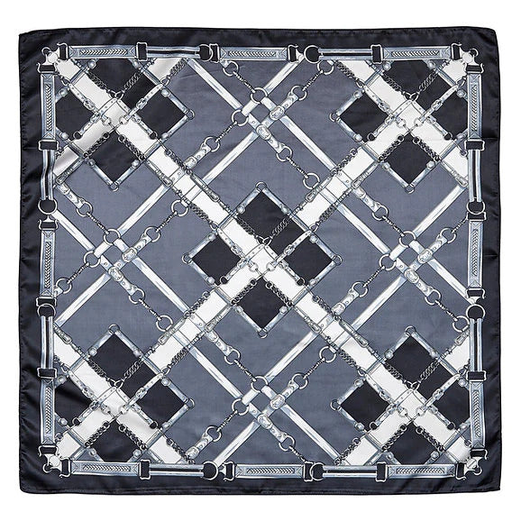 Silky Scarf - Snaffle Bit Plaid 36" x 36"