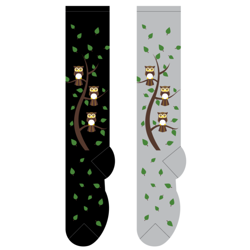Foozys Knee High Socks - Owl Family Tree
