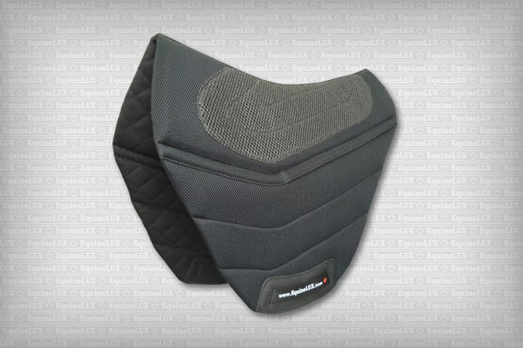 EquineLux Bareback SHOCK-REDUCING™ endurance saddle pad with cotton lining and pockets for shims
