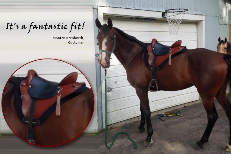 EquineLux Bareback SHOCK-REDUCING™ endurance saddle pad with cotton lining and pockets for shims