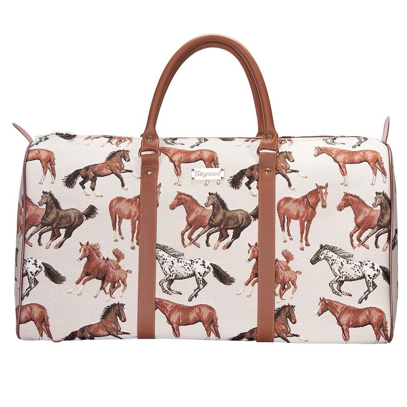 Signare Weekend Holdall Bag - Running Horses