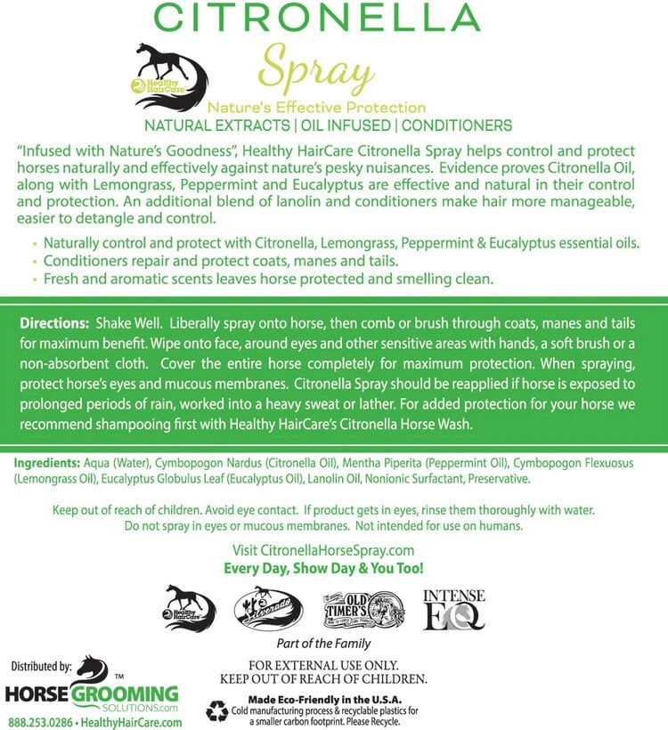 Healthy HairCare Citronella Spray - 32oz - Sagebrush Tack