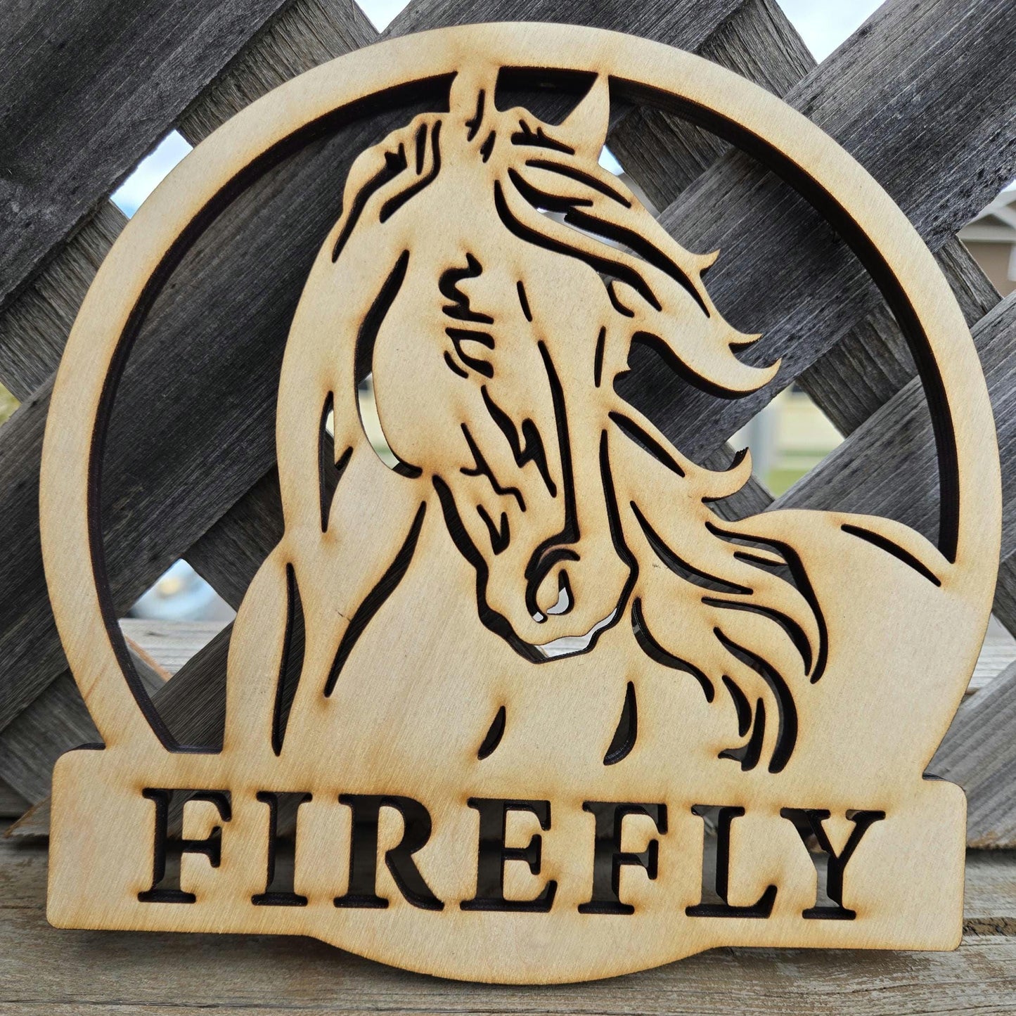 SB Birch wood custom horse stall sign, bedroom sign, wall hanging