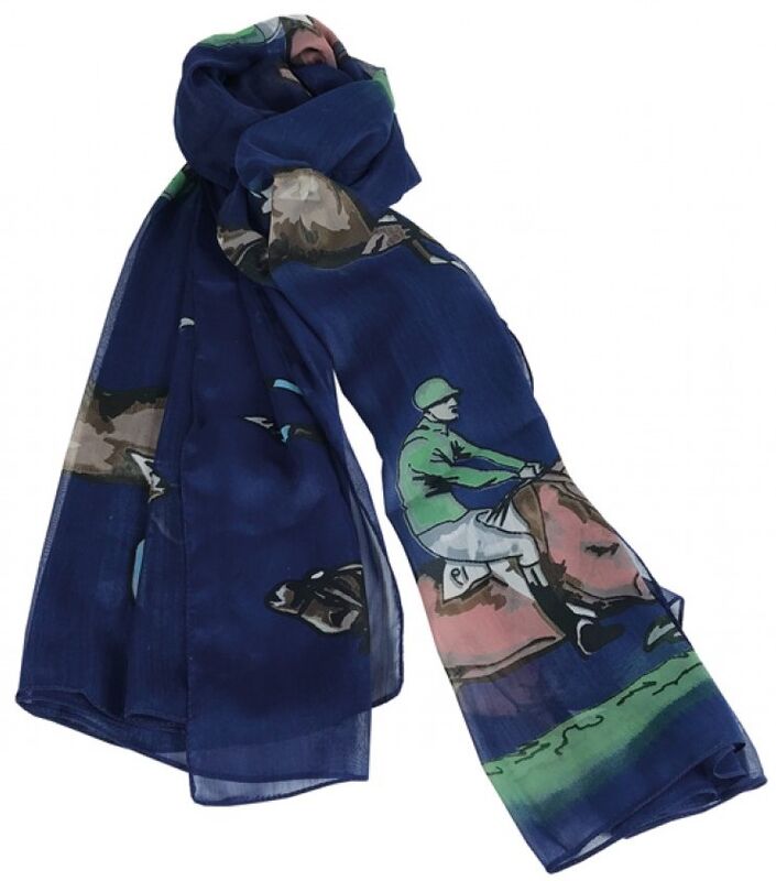 Chiffon Horse Racing Scarf
