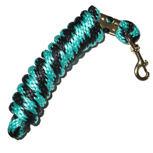 EA 5/8" x 9' Poly Lead with Brass Plated Bolt Snap - Sagebrush Tack