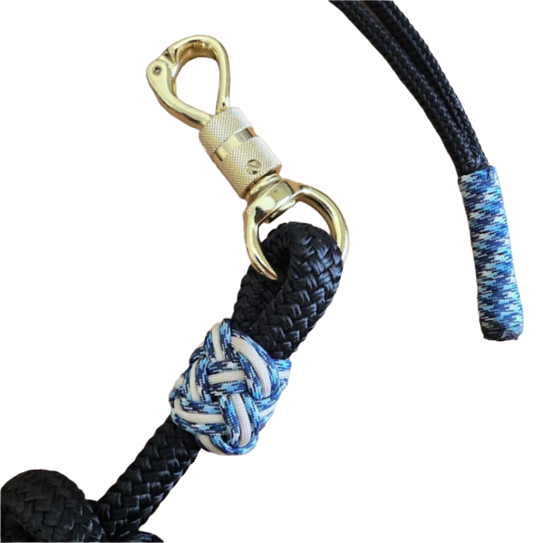 SB Machine-dyed custom rope halter and lead set