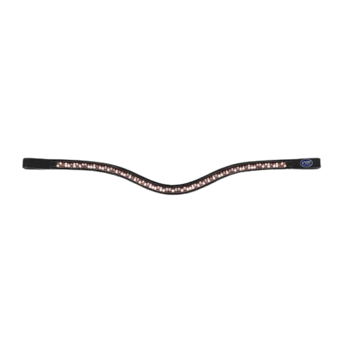 Passier Waved Browband with Premium Pearl Rosé Crystals - Sagebrush Tack