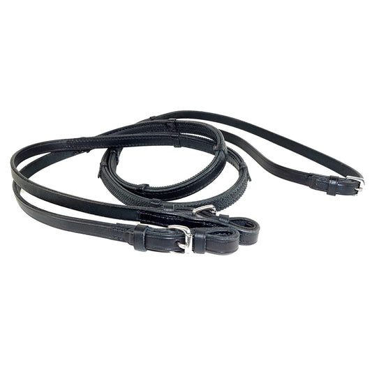 Nunn Finer Rubber Lined Reins with Grips