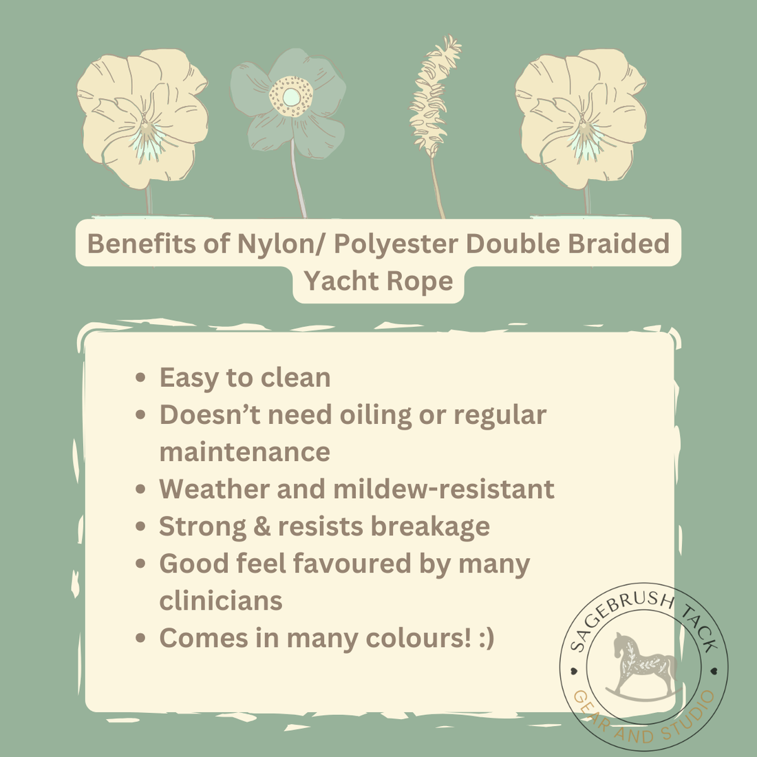 5/8" 7ft olive green reins with brass snaps and decorative paracord turkshead knots