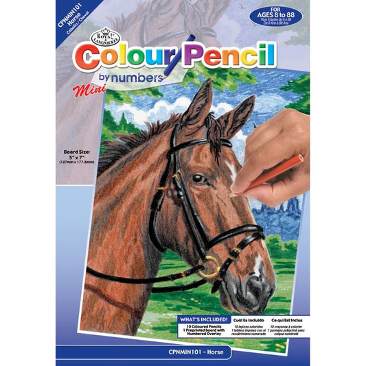 Pencil by Number Mini Kit 5" x 7" - Horse Head