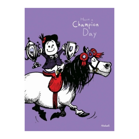 Otter House Thelwell Birthday Card - The Champion