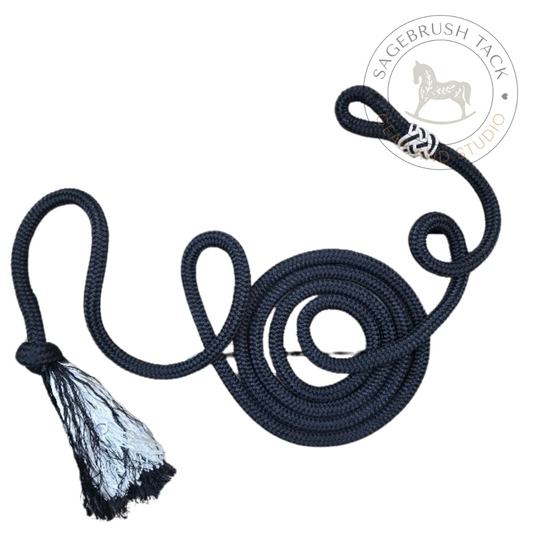 SB 5/8" Black/ White weighted lead rope