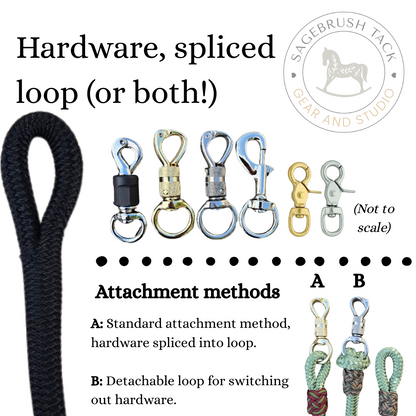 SB 1/2" Hand-dyed driving reins/ long lines
