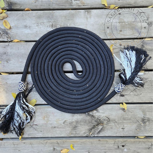 SB 5/8" Black/ White Mecate