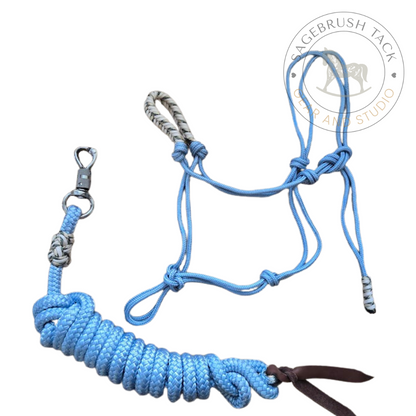 SB Hand-dyed custom rope halter and lead set