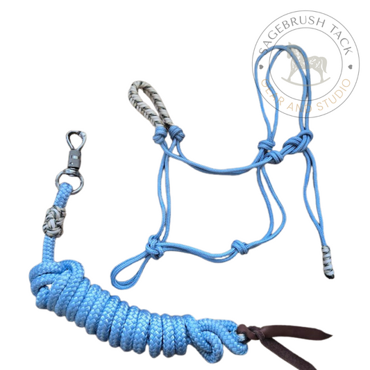 SB Hand-dyed custom rope halter and lead set
