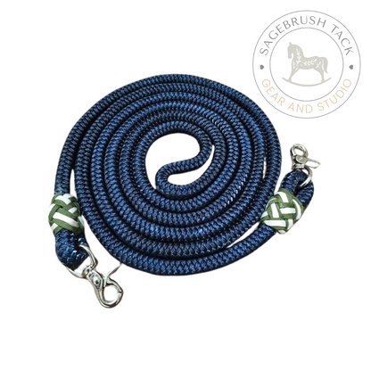 SB 5/8" custom hand-dyed loop reins