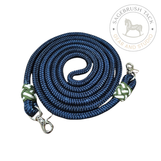 SB 5/8" custom hand-dyed loop reins
