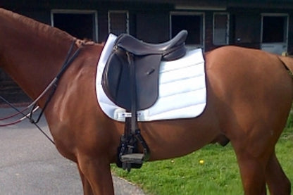 EquineLux Shock-Reducing™ dressage saddle pad with cotton lining and pockets for shims
