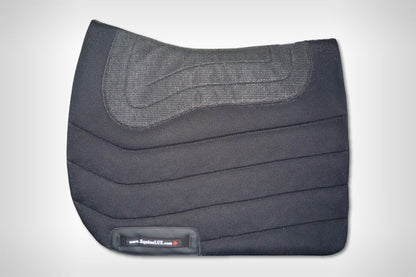 EquineLux Shock-Reducing™ dressage saddle pad with cotton lining and pockets for shims