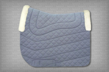 EquineLux Sweat-Wicking™ non-slip saddle pad with sheepskin trim and cotton lining (no pockets)